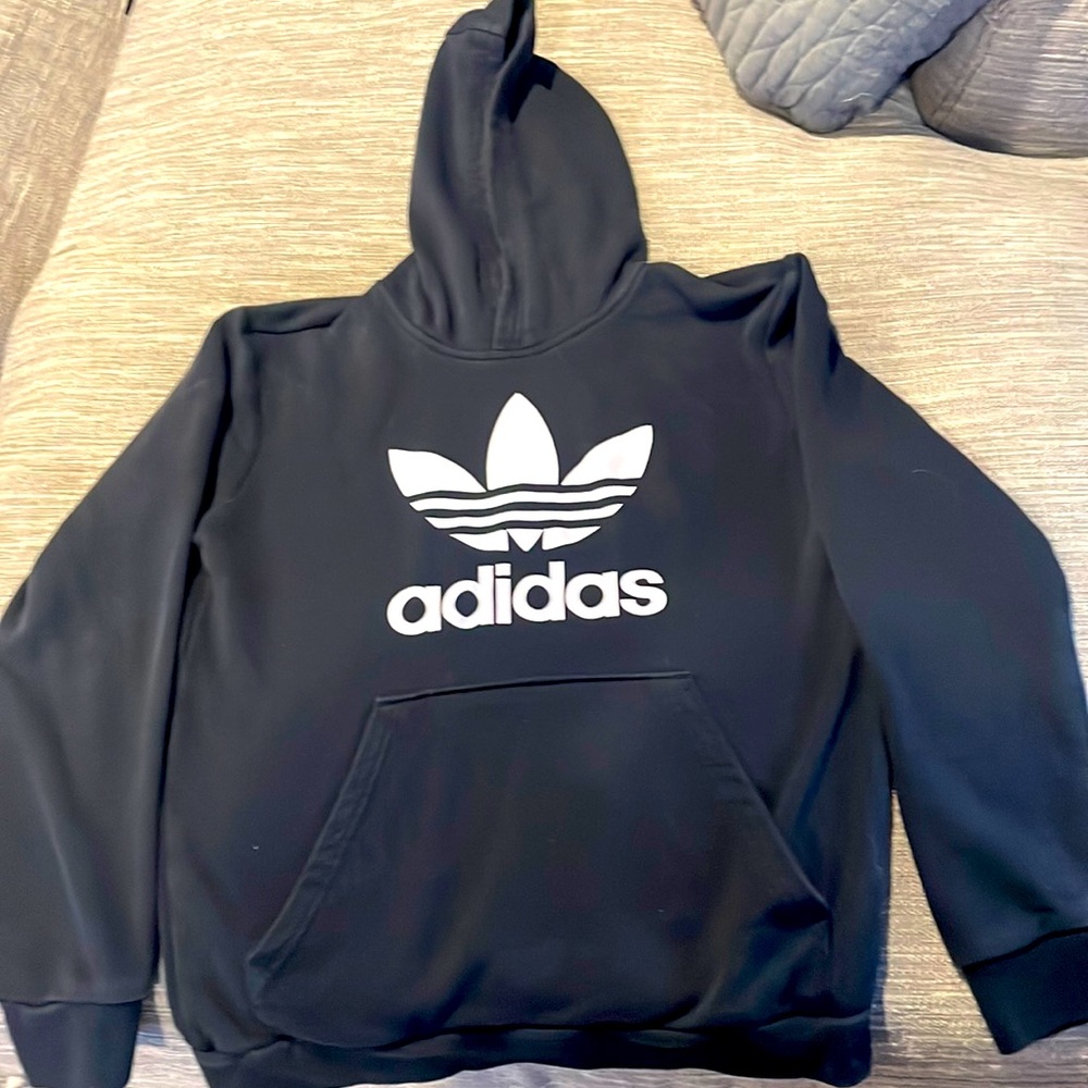 Teen Adidas sweatshirt/hoodie size L 13-14Y gently worn